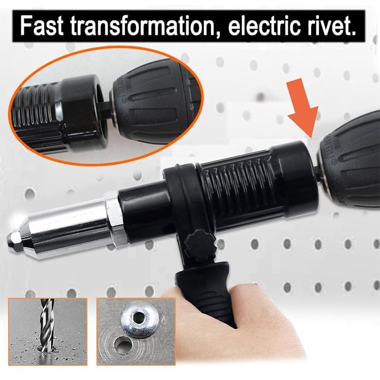 Kit Adaptateur Professionnel pour Pistolet à Rivets avec 4 Boulons de Buse